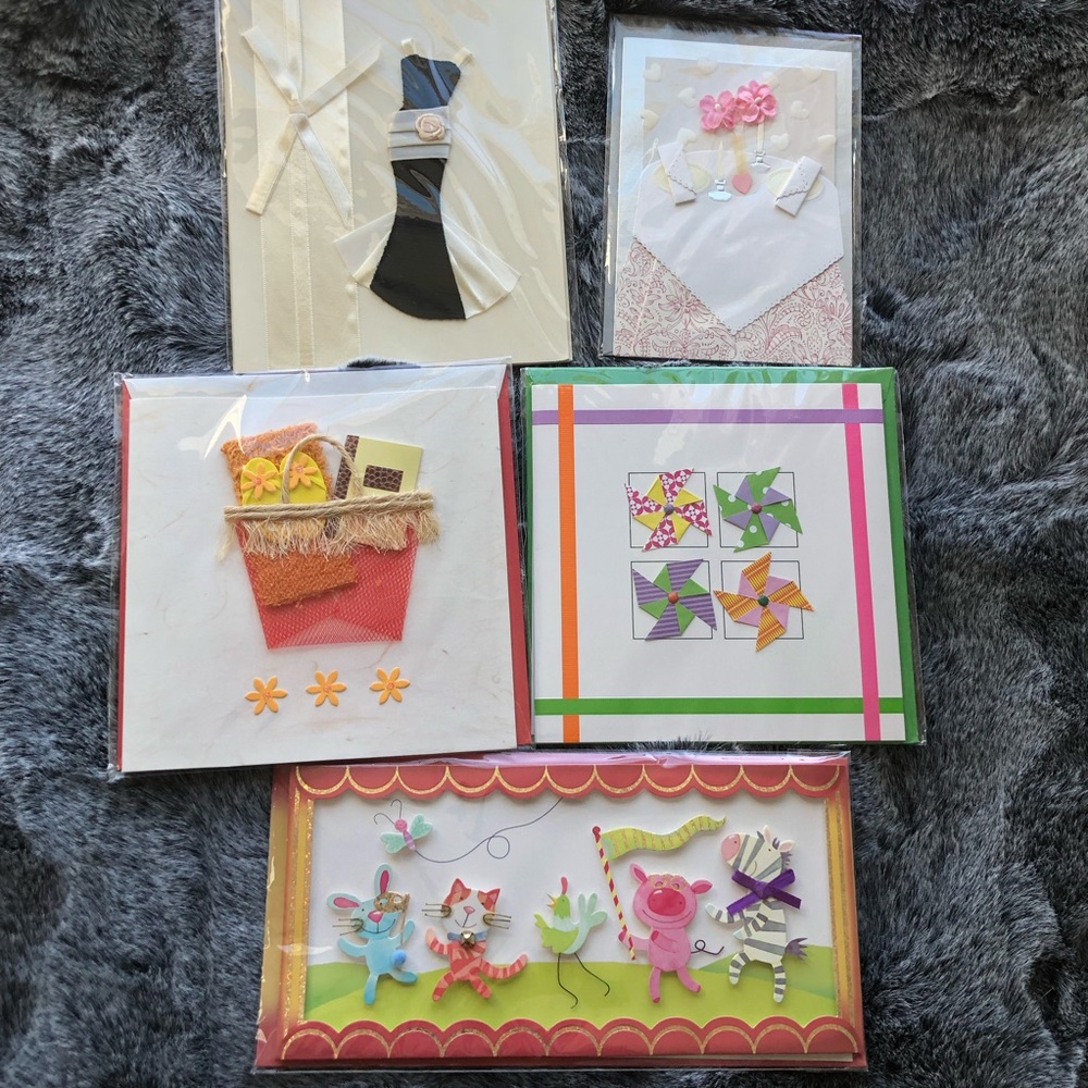 Colorful Party Greeting Cards Set NWT
